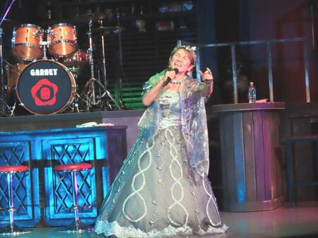 　舞台「ジャニス」の公開ゲネプロ取材会に出席した山田邦子