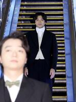 　セレモニーに登場した山田裕貴（撮影・佐々木彰尚）