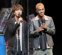 　「ＳＴＯＭＰ」の魅力を話す末澤誠也（左）と草間リチャード敬太（撮影・棚橋慶太）