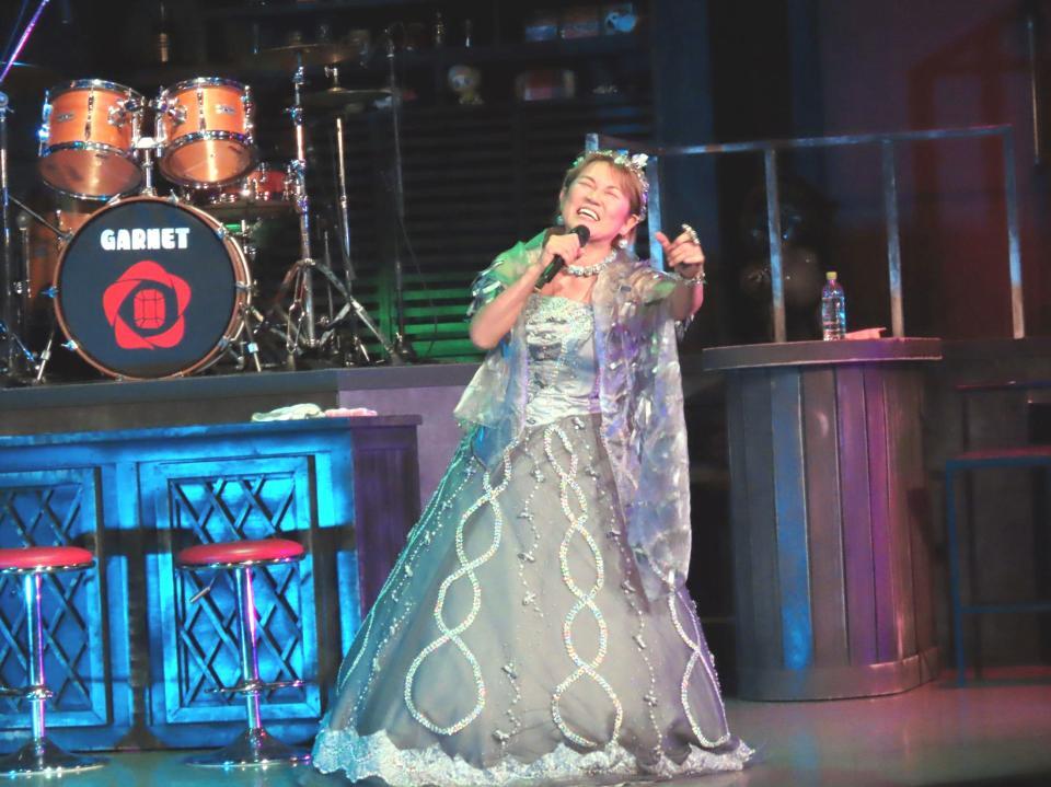 　舞台「ジャニス」の公開ゲネプロ取材会に出席した山田邦子