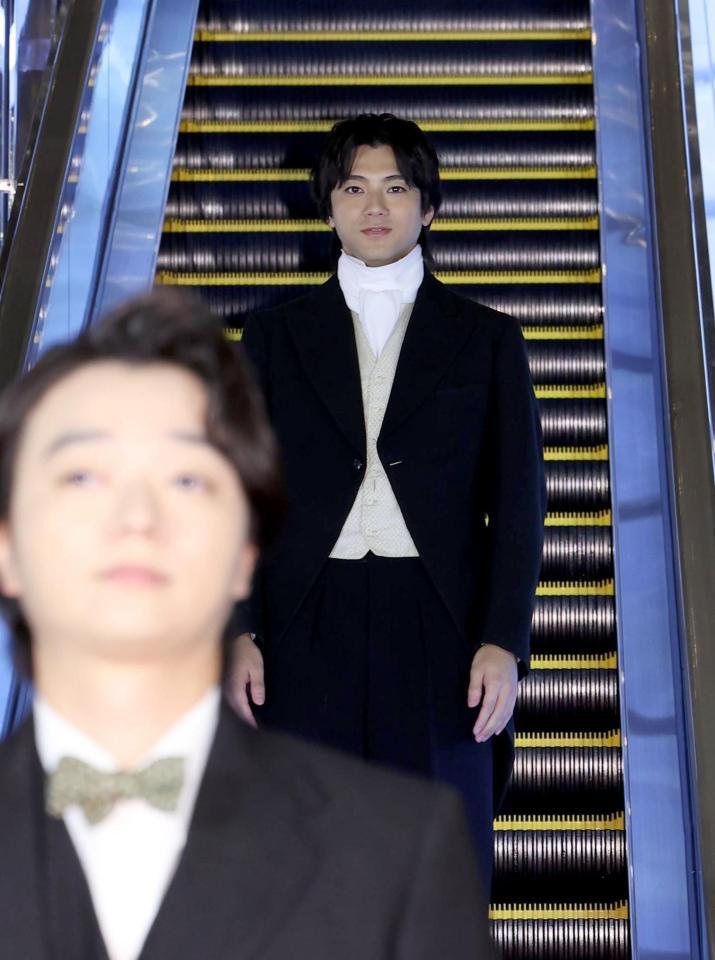 　セレモニーに登場した山田裕貴（撮影・佐々木彰尚）