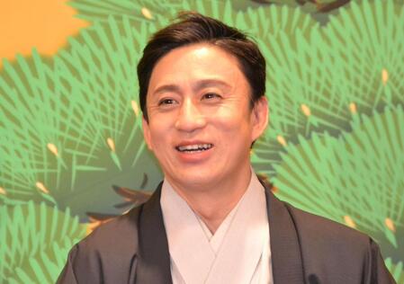 「通し狂言　菅原伝授手習鑑」取材会に登場した松本幸四郎＝歌舞伎座ホール