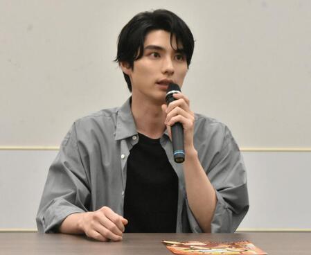 　取材会に出席した本田響矢