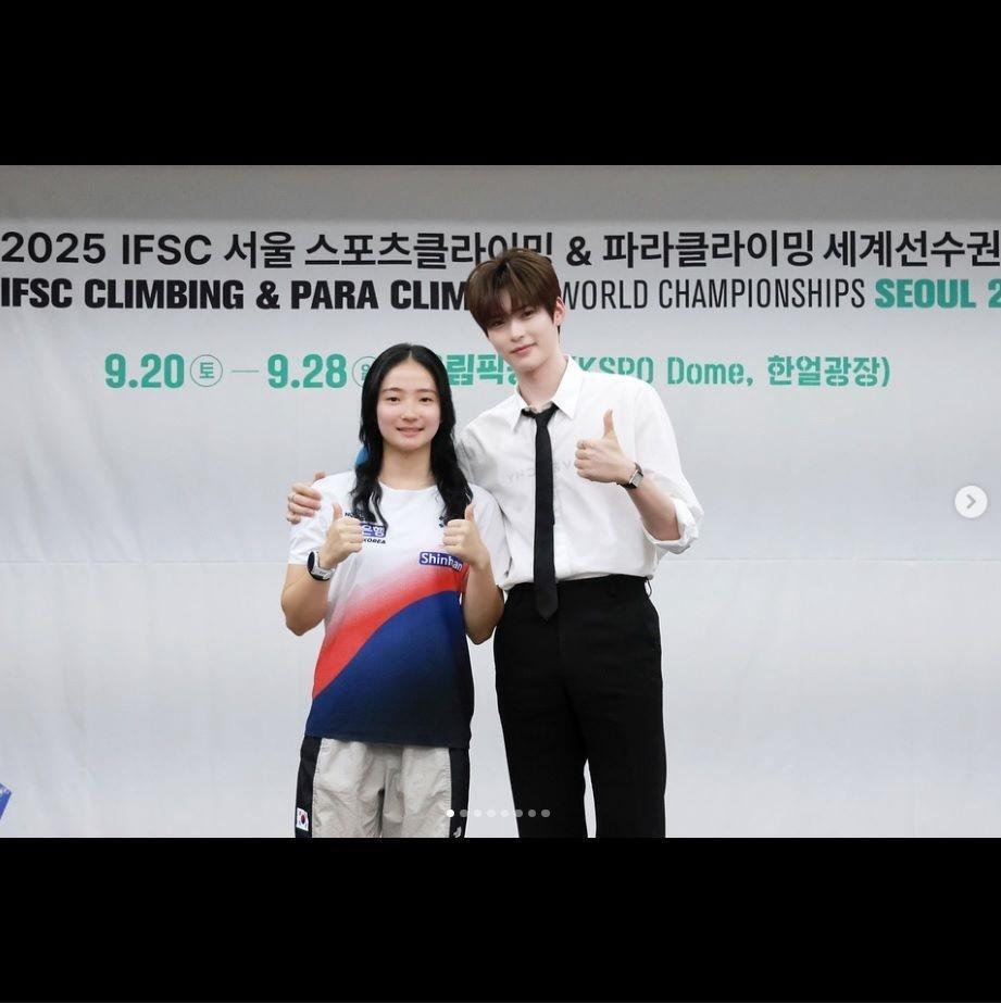 ソン・ハンアルム選手の公式インスタグラム＠ｓ１＿ｎｅｌｒｅｕｍより　ハンアルム選手が、兄・ハンビンとの２ショットを披露