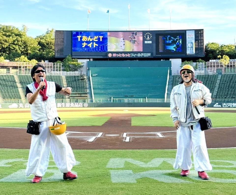 　ウエスタンリーグ・オリックス－ソフトバンク戦前にイベントを行うＴあんどＴ