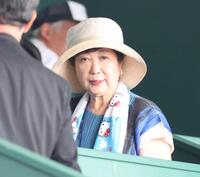 　決勝戦を観戦した小池百合子都知事（撮影・中田匡峻）