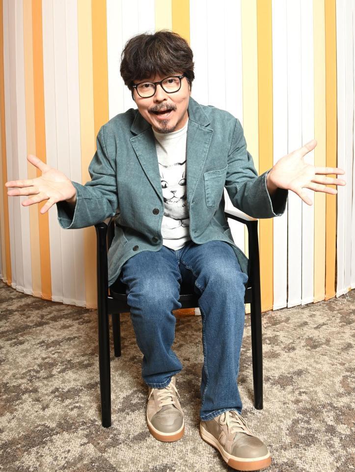 　飾らないお茶目な一面を見せる小澤征悦（撮影・園田高夫）