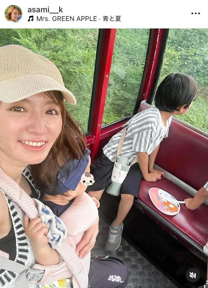 　紺野あさ美のインスタグラム＠ａｓａｍｉ＿＿ｋより