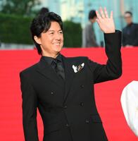 　映画「ブラック・ショーマン」レッドカーペットイベントに登場した福山雅治（撮影・伊藤笙子）