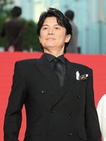 　映画「ブラック・ショーマン」レッドカーペットイベントに登場した福山雅治（撮影・伊藤笙子）