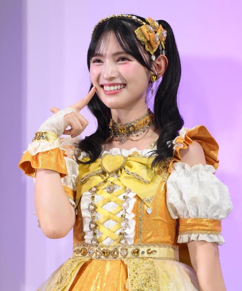 　東京おもちゃショーに登場した超ときめき♡宣伝部・菅田愛貴（撮影・堀内翔）