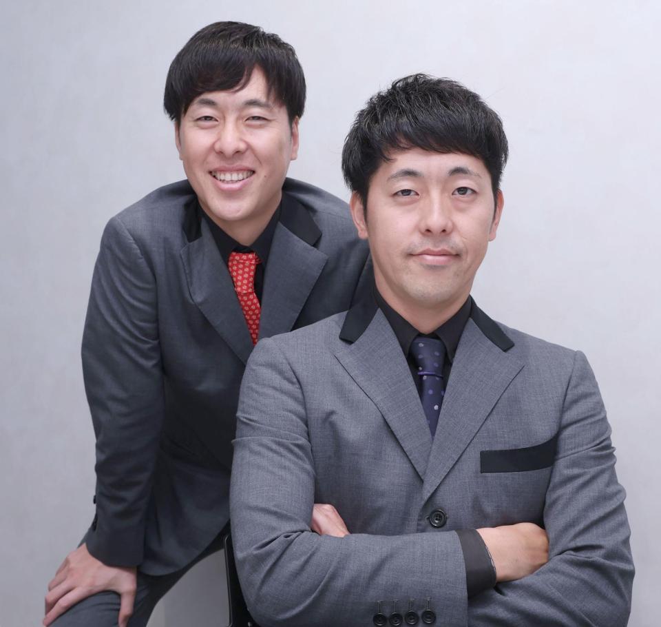 　勢いのある双子の漫才コンビ吉田たち（左から）こうへい、ゆうへい（撮影・金田祐二）