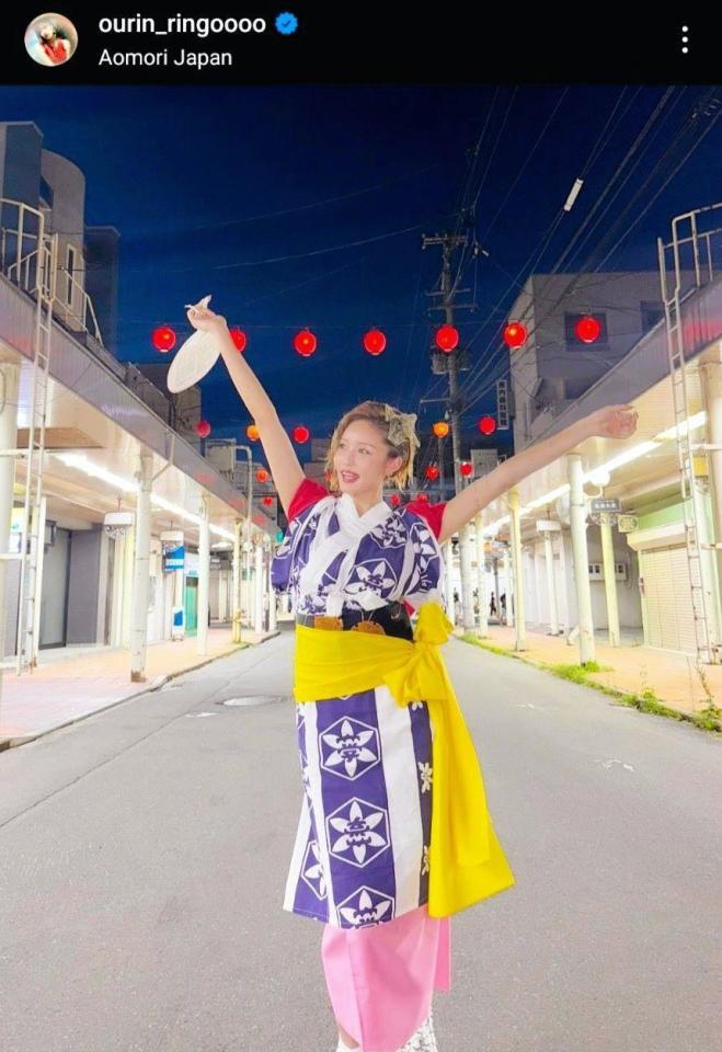 　王林のインスタグラム＠ｏｕｒｉｎ＿ｒｉｎｇｏｏｏｏから