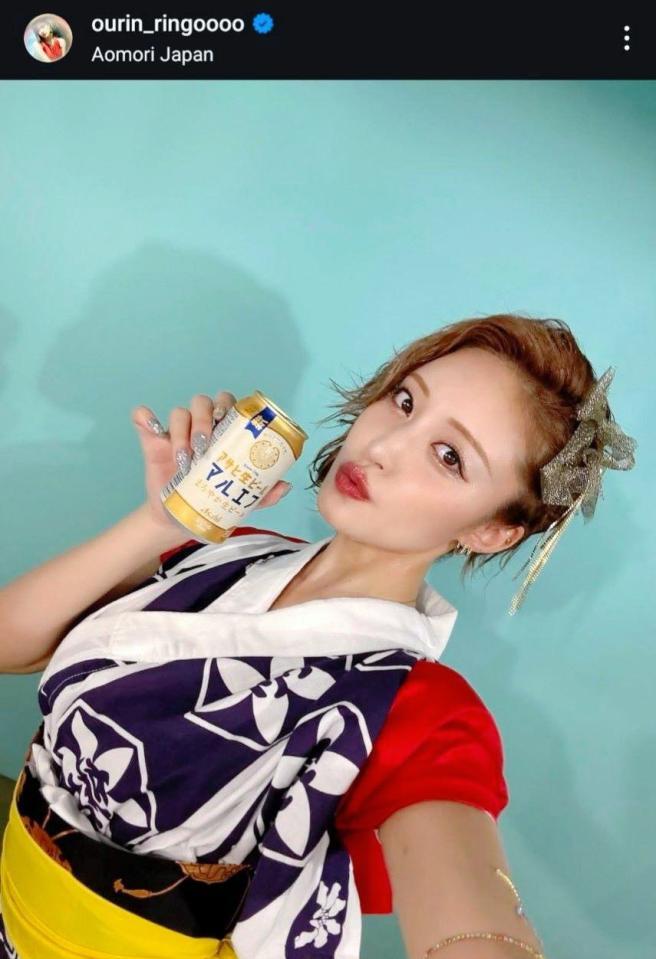 　王林のインスタグラム＠ｏｕｒｉｎ＿ｒｉｎｇｏｏｏｏから