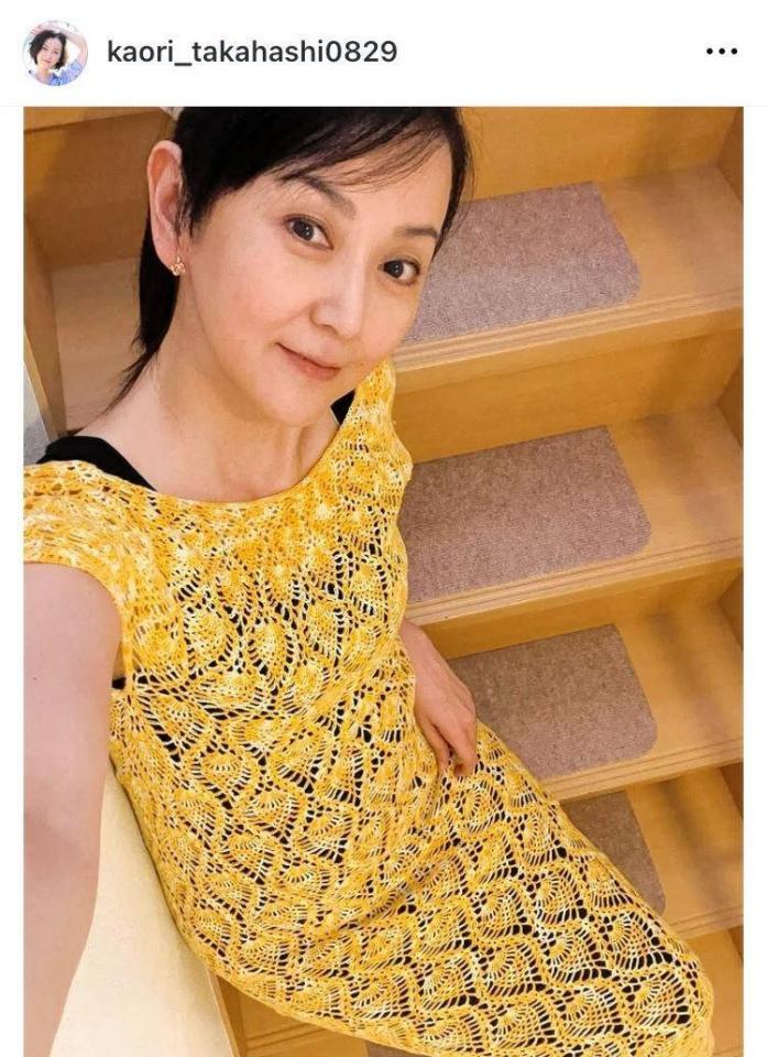 　手編みのワンピもキュート。高橋かおりのインスタグラム＠ｋａｏｒｉ＿ｔａｋａｈａｓｈｉ０８２９より