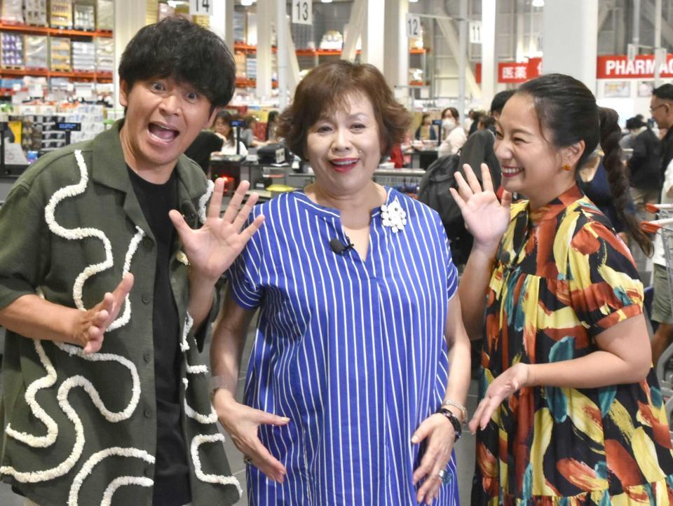 　（左から）ますだおかだ・岡田圭右、上沼恵美子、三船美佳