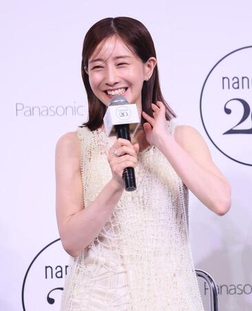 　イベントに登壇した田中みな実（撮影・石井剣太郎）