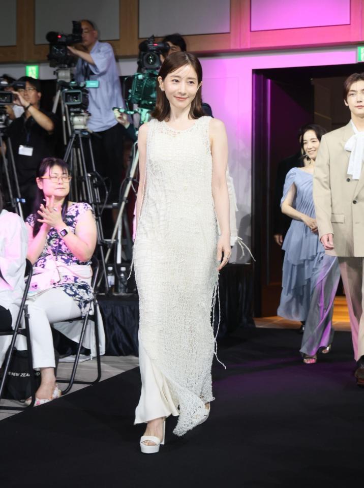 　イベントに登場した田中みな実（撮影・石井剣太郎）