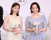 　イベントに登壇した田中みな実と篠原ともえ（右）＝撮影・石井剣太郎