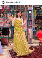弘中綾香アナウンサーインスタグラム（＠ｈｉｒｏｎａｋａ＿ａｙａｋａ）より。