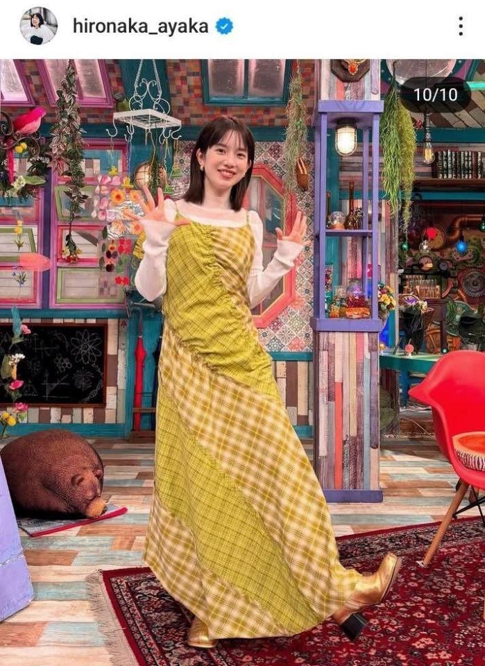 弘中綾香アナウンサーインスタグラム（＠ｈｉｒｏｎａｋａ＿ａｙａｋａ）より。