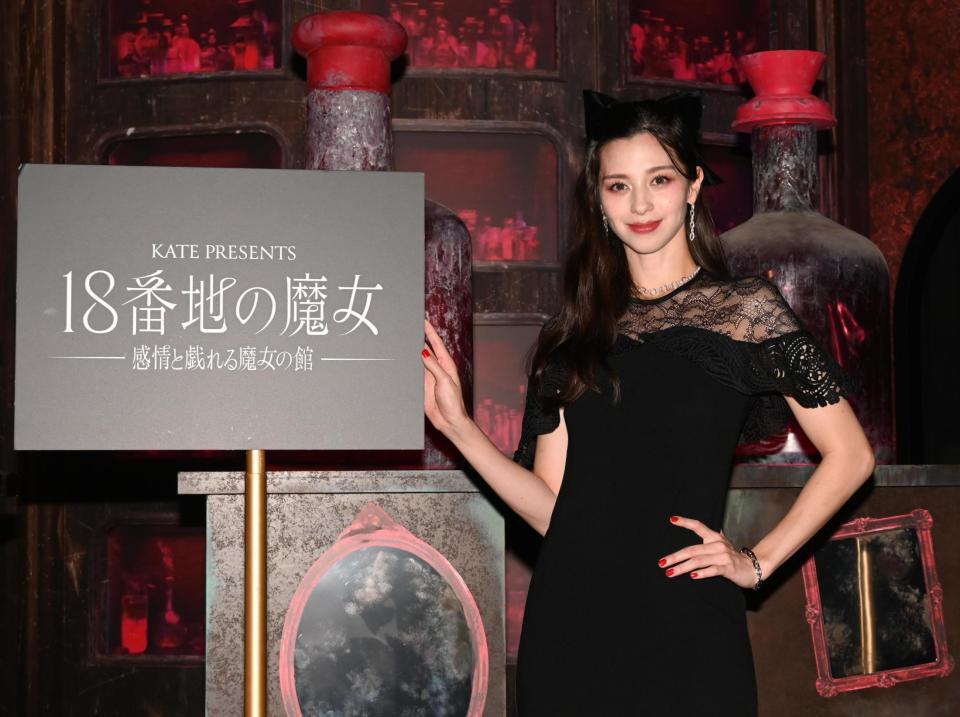 　アトラクションをＰＲする中条あやみ（撮影・高部洋祐）