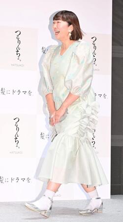 　授賞式に登場した芸人部門受賞の川村エミコ（撮影・持木克友）