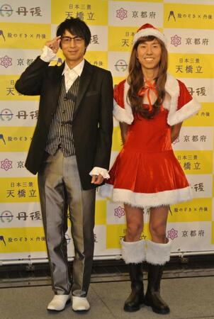 　２０１２年１１月、急性膵炎から復帰して９カ月、激やせぶりが目立つ福田充徳（右）