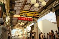 　西神戸センター街に掲げられた阪神の優勝祈願フラッグ