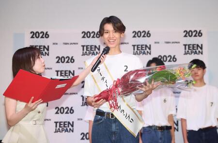 　グランプリに輝いた水戸虹一輝（撮影・石井剣太郎）