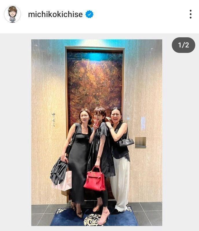 　仲良しの長谷川京子（左）、板谷由夏（右）と。２４年６月の吉瀬美智子のインスタグラム＠ｍｉｃｈｉｋｏｋｉｃｈｉｓｅより