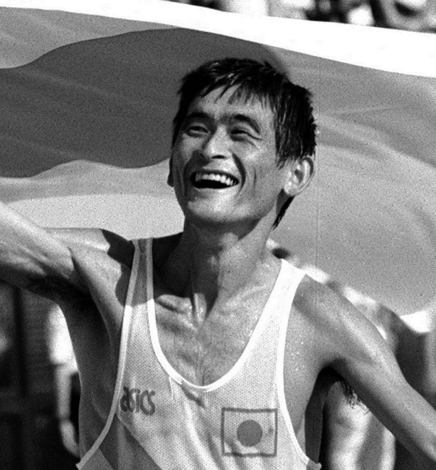 　陸上世界選手権男子マラソンで優勝した谷口浩美氏＝１９９１年