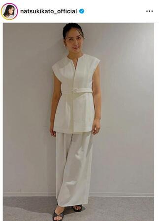 加藤夏希のインスタグラム＠ｎａｔｓｕｋｉｋａｔｏ＿ｏｆｆｉｃｉａｌ（９月７日付）より 