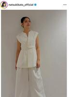 加藤夏希のインスタグラム＠ｎａｔｓｕｋｉｋａｔｏ＿ｏｆｆｉｃｉａｌ（９月７日付）より 