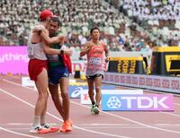 　３５キロ競歩で銅メダルを獲得した勝木隼人（撮影・石井剣太郎）