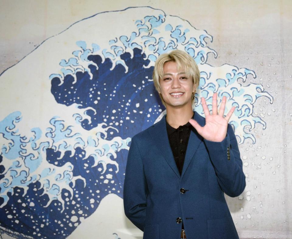 　北斎の魅力について語る高橋海人（撮影・金田祐二）