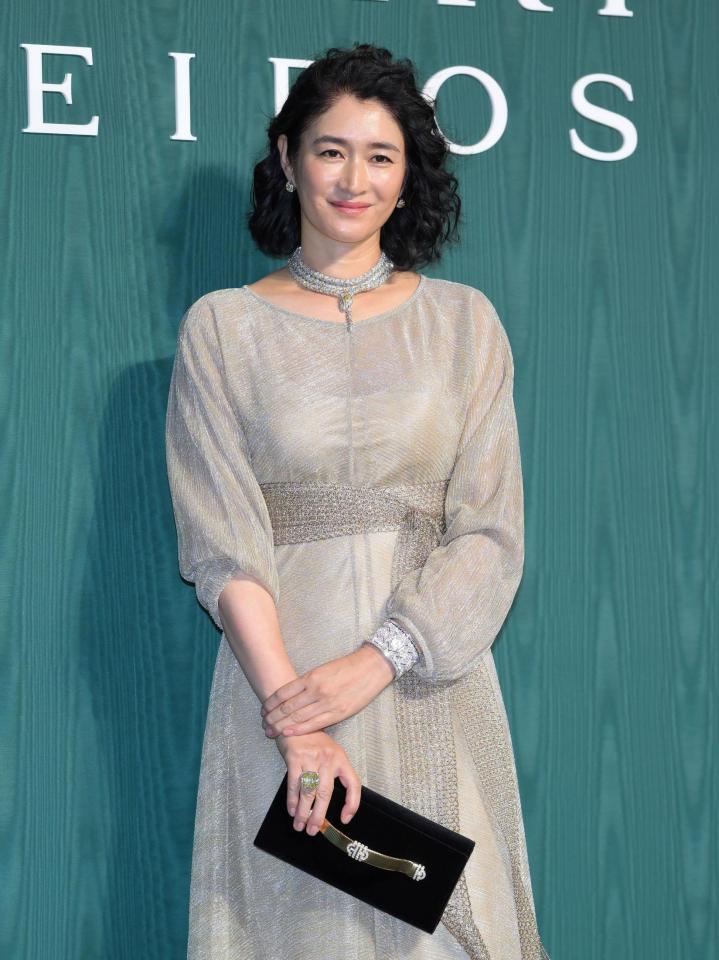 　ブルガリの展覧会に登場した小雪（撮影・伊藤笙子）