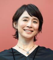 　取材に応じる石田ゆり子（撮影・堀内翔）