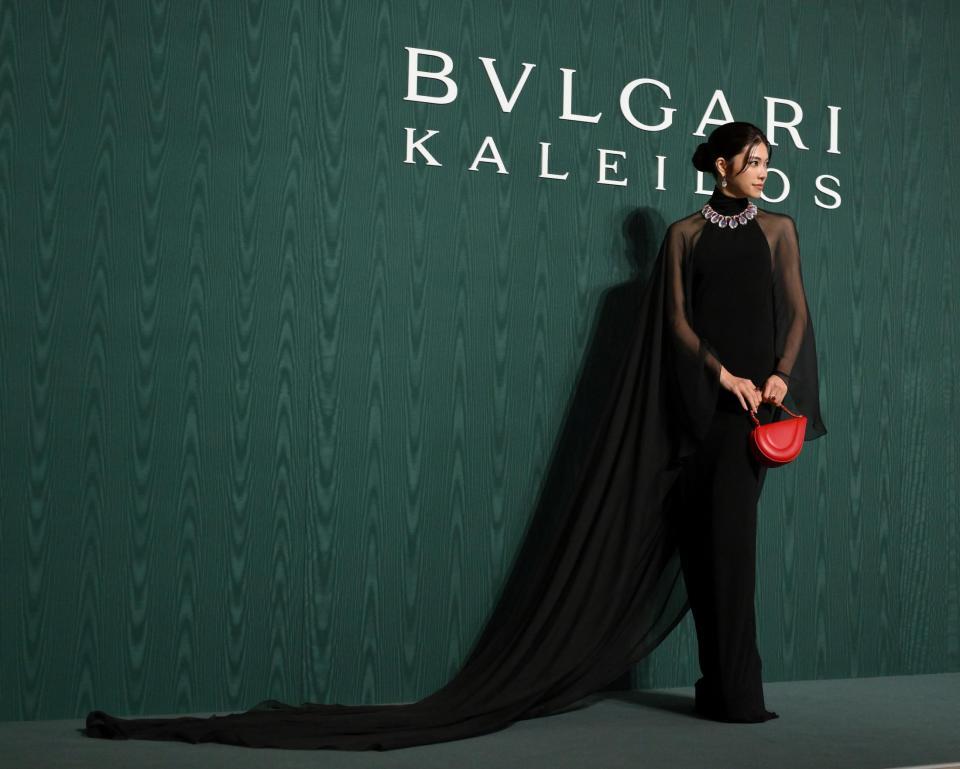 　ブルガリの展覧会に登場した森星＝１６日