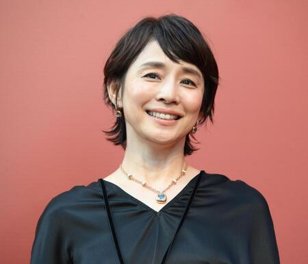 　取材に応じる石田ゆり子（撮影・堀内翔）