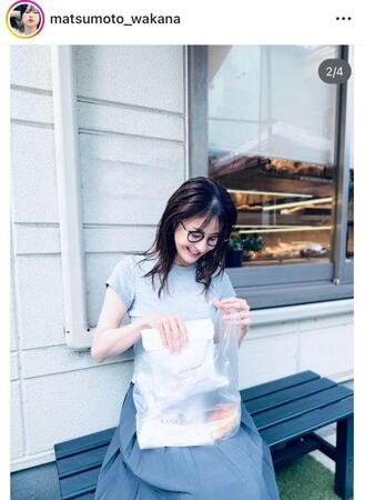 　松本若菜のインスタグラム＠ｍａｔｓｕｍｏｔｏ＿ｗａｋａｎａより 