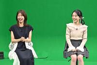 　マヌケ映像に大笑いする加藤綾子（左）とインフルエンサーのひまひま【©テレビ東京】