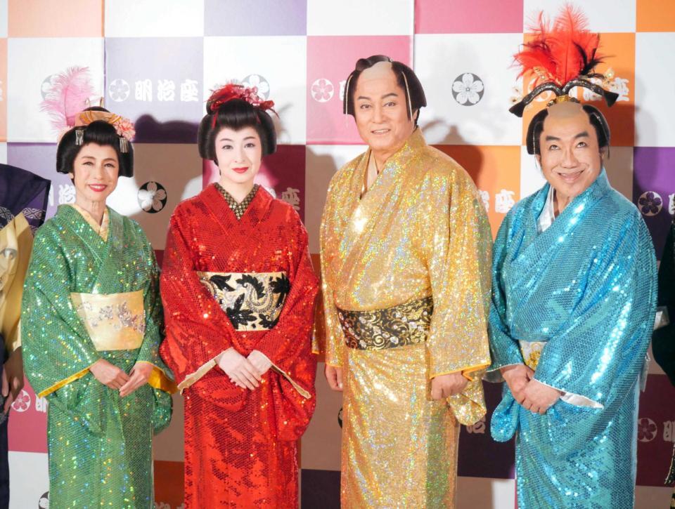 　（左から）久本雅美、檀れい、松平健、コロッケ