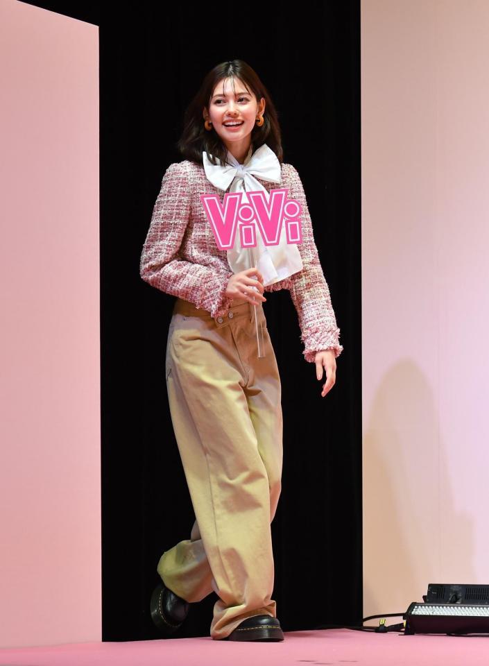 　イベントに登場した村上愛花（撮影・開出牧）