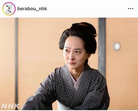 恋川春町の妻しず役の谷村美月。大河ドラマ「べらぼう～蔦重栄華乃夢噺～」公式インスタグラム＠ｂｅｒａｂｏｕ＿ｎｈｋより