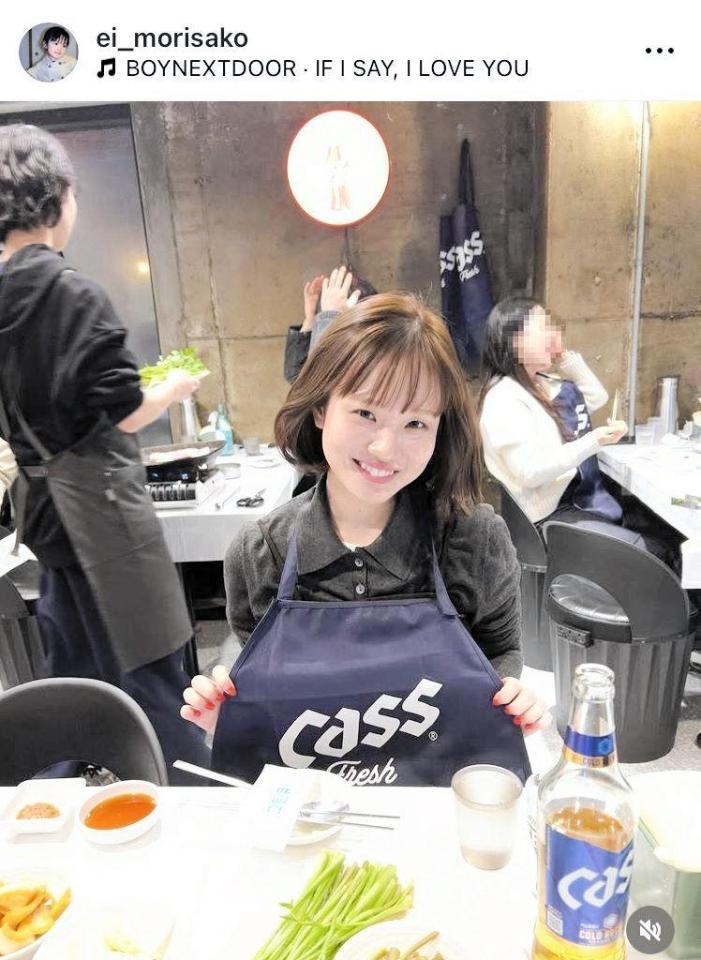 韓国旅行で。２月の森迫永依のインスタグラム＠ｅｉ＿ｍｏｒｉｓａｋｏより