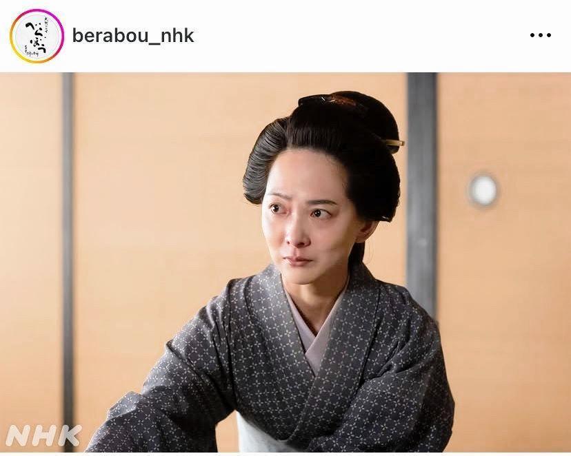 恋川春町の妻しず役の谷村美月。大河ドラマ「べらぼう～蔦重栄華乃夢噺～」公式インスタグラム＠ｂｅｒａｂｏｕ＿ｎｈｋより