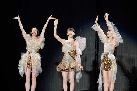 　ファンへの感謝を語ったＰｅｒｆｕｍｅの（左から）のっち、あ～ちゃん、かしゆか