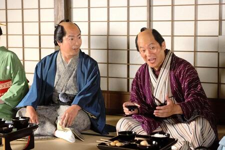 　ちらり映ったＵ字工事。ＮＨＫ大河ドラマ「べらぼう～蔦重栄華乃夢噺～」より