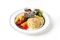 　浜田雅功初の個展「空を横切る飛行雲」のコラボカフェメニュー「結果発表ー！チャーハンプレート」